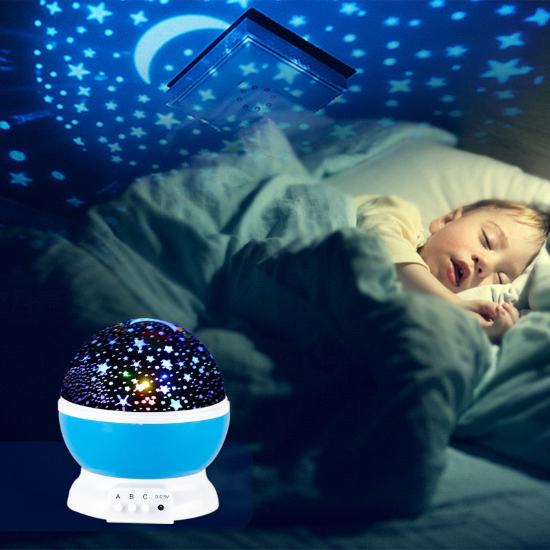 Natlampe med stjernehimmel Projektor til soveværelset